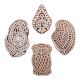 Set of 4 Piece New Mix Wooden Printing Block