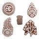 Set of 5 Piece New Mix Wooden Printing Blocks