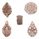 Set of 5 Piece New Mix Wooden Printing Blocks