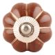 Dark Brown With Golden Line Ceramic Melon Drawer Knob Online