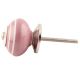 Lavender Striped Ceramic Cabinet Knob