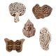 Set of 5 Piece New Mix Wooden Printing Blocks