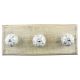 Grey Dotted Ceramic Floral Wooden Hook