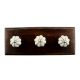 White With Golden Line Medium Ceramic Melon Wooden Hook 