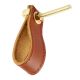 Brown Faux Leather Pull Knob