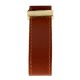 Brown Faux Leather Pull Knob