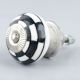 Black And White Ceramic Floral Dresser Knob