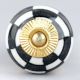 Black And White Ceramic Floral Dresser Knob