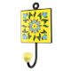 Turquoise Floral Ceramic Tiles Hook