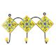 Turquoise Tiny Flower Ceramic Tiles Wall Hook