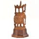 Handcarved Wooden Art Sculpture Maharaja ElephantÂ 
