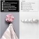 Pink Flower Ceramic Wall Hook