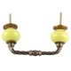 Lime Green Ceramic Cut Bridge Handles