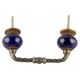 Navy Blue Ceramic Cut Bridge Handles