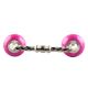Neon Pink Ceramic Cut Bridge handles