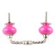 Neon Pink Ceramic Cut Bridge handles