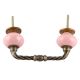 Pink Round Cearmic Cut Bridge Handles 