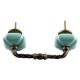 Solid Sage Green Square Ceramic Cut Bridge Handle Online