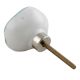 Sea Green Ceramic Dresser Knob in Silver Fitting