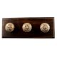 Golden Leaf Ceramic Floral Wooden Hook