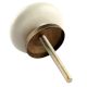 Ceramic Flat Wardrobe Knob in Cream Flower