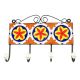 Orange Floral Ceramic Tile Hook