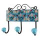 Forest Green Leaf Ceramic Tile Hook