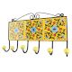 Turquoise Wheel Flower Ceramic Tile Hook