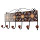 Dark Brown Wheel Flower Ceramic Tile Hook