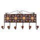 Dark Brown Wheel Flower Ceramic Tile Hook