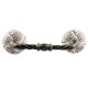 White With Brown Marigold Etched Ceramic Cut Bridge Handle Online