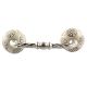 Cream With Brown Marigold Etched Ceramic Cut Bridge Handle