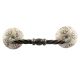 Cream With Brown Marigold Etched Ceramic Cut Bridge Handle