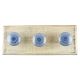 Slate Blue Ceramic Floral Wooden Hook