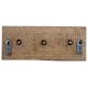 Slate Blue Ceramic Floral Wooden Hook
