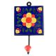 Navy Blue Floral Ceramic Tile Hook