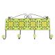 Pea Green Dotted Flower Ceramic Tile Hook