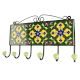 Forest Green With Yellow Flower Ceramic Tile Hook Online