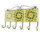 Ceramic Flower Tile Hook in Pea Green