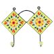 Pea Green Flower Ceramic Tile Wall Hook Online