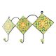 Pea Green Sunflower Ceramic Tile Wall Hook