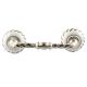White Etched Ceramic Floral Bridge Handles