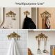 Brass Victorian Small Floral Arrrangement Six Wall Hook