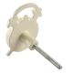 Roman Watch Inside Glass And Metal Drawer Knob