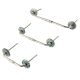 Turquoise with Silver Flat Glass Drawer Bridge Handles Online