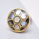 Golden Brass Metal Black Shell Drawer Knobs