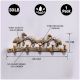 Brass Wall Hooks Hanger Birds On Tree Branch With 5 Hooks