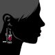 92.5 Sterling silver Earrings Pink Jade Quartz Hook Earrings