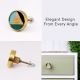Tricolor Brass Resin And Wood knobs