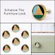 Tricolor Brass Resin And Wood knobs